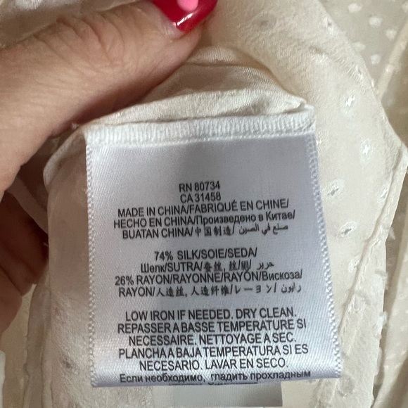 BCBG Silk Sheer Blouse - Picture 4 of 5